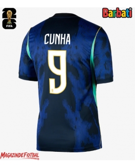 Brazilia Matheus Cunha #9 Tricou Fotbal Replică Mondial 2026 Barbati Deplasare Brazilia Matheus Cunha #9 Tricou Fotbal Replică Mondial 2026 Barbati Deplasare